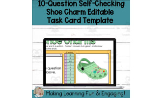 Editable Self-Checking Task Card Template - Digital Resource Vol. 1