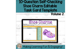 Editable Self-Checking Task Card Template - Digital Resource Vol. 2