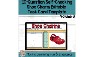 Editable Self-Checking Task Card Template - Digital Resource Vol. 3