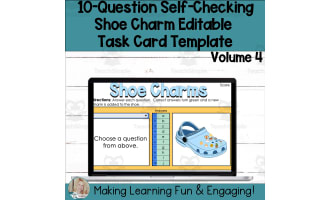 Editable Self-Checking Task Card Template - Digital Resource Vol. 4