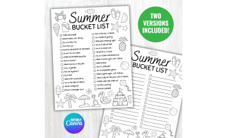 EDITABLE Summer Bucket List End Of The Year Summer Writing Activity