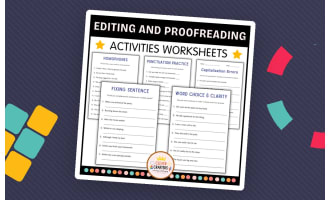 Editing and Proofreading Grammar Worksheets - Sentence Proofreading