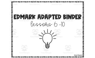 Edmark Adapted Binder Lessons 6-10