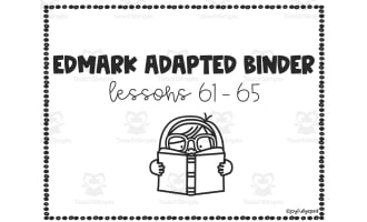 Edmark Adapted Binder Lessons 61-65