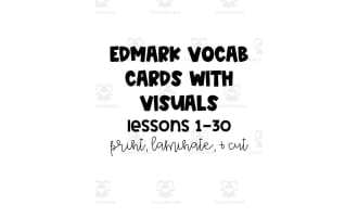 Edmark Vocabulary Cards w/ Visuals | Lessons 1-30