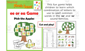 ee or ea Phonic Game