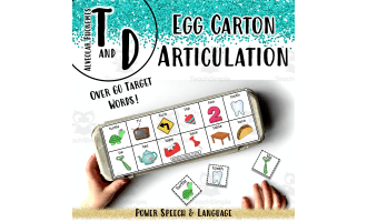 Egg Carton Artic, Speech Therapy Activities, Backing Phonological Process, T and D Sounds