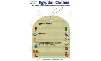 Egyptian Clothes Activity