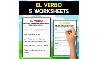 EL VERBO | 5 FREE PAGES OF EXERCISES IN SPANISH