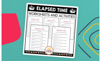 Elapsed Time to the Hour - Minute and Days Worksheets for Grade 4, 5