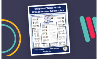 Elapsed Time Worksheets - Snow Much Fun!