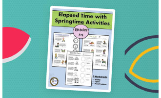 Elapsed Time Worksheets - Springtime