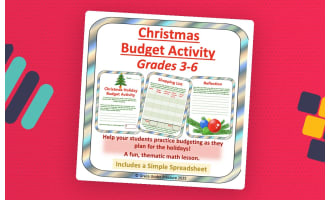 Elementary Financial Literacy: Christmas Holiday Budget Project