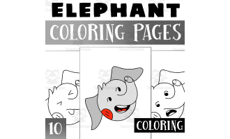 Elephant Coloring Pages Worksheet Activity For Morning Work