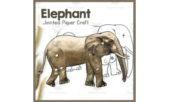 Elephant | Jointed Animal Craft | Articulated Craft