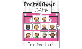 Emotions Alphabet or Number Hunt Game