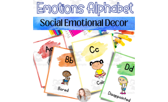 Emotions Alphabet Posters | ]Counseling Decor Feelings Posters