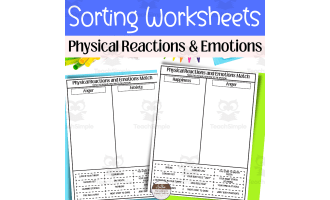 Emotions Sorting Worksheets For Matching Physical Responses To Emotion