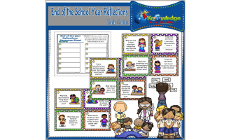 End of the School Year Reflections Task Cards - EBOOK