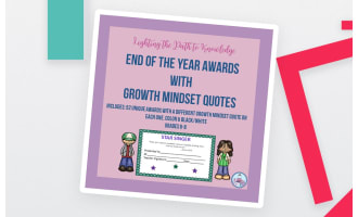 End of the Year Awards with Growth Mindset Quotes
