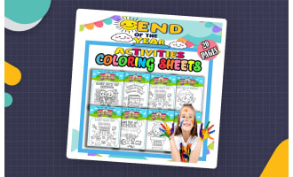 End of The Year Coloring Pages activities for Preschool, Kindergarten
