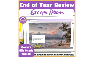 End of Year Summer 8th Grade Math Review | Digital Escape Room