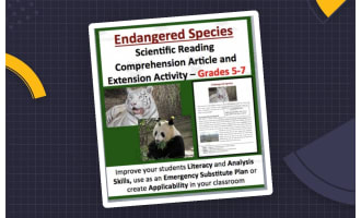 Endangered Species Reading Comprehension Article
