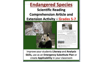 Endangered Species Reading Comprehension Article