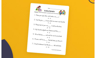 Ending Digraphs Sentences Worksheet