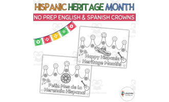 English & Spanish Crowns for Hispanic Heritage Month: Engaging And Fun