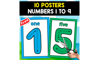ENGLISH POSTERS | NUMBERS 1 TO 9