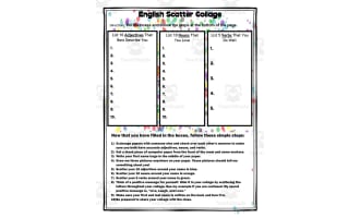 English Scatter Collage | Getting to Know You Activity
