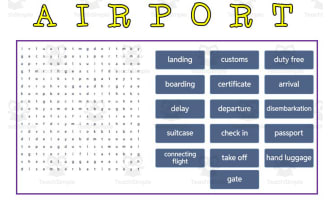 English Spanish Bilingual Vocabulary Wordsearch Task Cards 2
