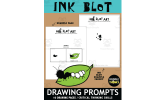 Enhance Creativity and Critical Thinking Using Ink Blot Art Prompts