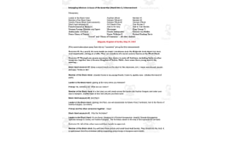 "Entangling Alliances: A Cause of the Great War (World War I)" - A History Reenactment