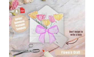 Envelope Flower Printable craft