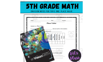 Envision Math Grade 5 Topic 1: Place Value (Notes, Quiz, Keys)