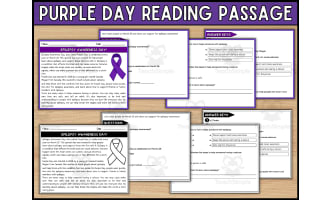 Epilepsy Awareness Day Reading Comprehension Passage & Questions