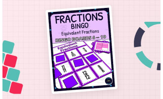 Equivalent Fractions Activity - Bingo Game - Fraction Symbols - Boards 6-10