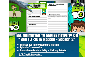 ESL Animated TV Series Activity on "Ben 10" - 2016 Reboot - Season 2