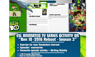 ESL Animated TV Series Activity on "Ben 10" - 2016 Reboot - Season 3