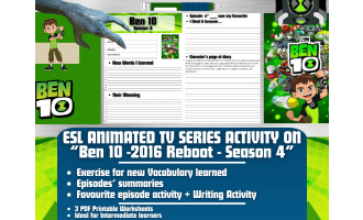 ESL Animated TV Series Activity on "Ben 10" - 2016 Reboot - Season 4