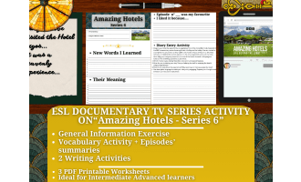 ESL BBC Documentary TV Series Activity - Amazing Hotels - Series 6