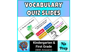 ESL Brain Break Quiz Slides for Kindergarten & 1st Grade Vocabulary