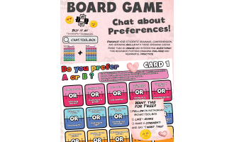 ESL Chat: Preferences using "Do you prefer A or B?" Board Game