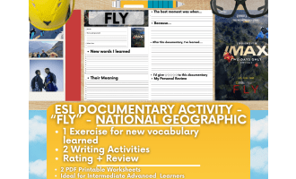 ESL Documentary Activity Worksheets - Fly