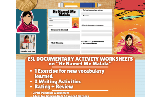 ESL Documentary Activity Worksheets - He Named Me Malala