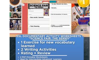ESL Documentary Activity Worksheets - Science Fair - The Series