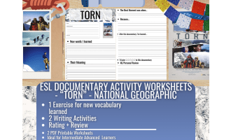 ESL Documentary Activity Worksheets - Torn