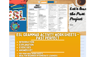 ESL Grammar Activity Worksheets - Past Perfect